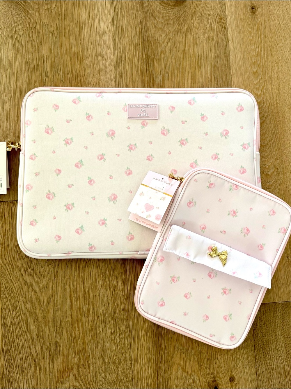 LoveShackFancy Laptop Case + Tech Organizer in Blooming Heirloom